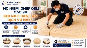 Cắt ghép đệm cao su