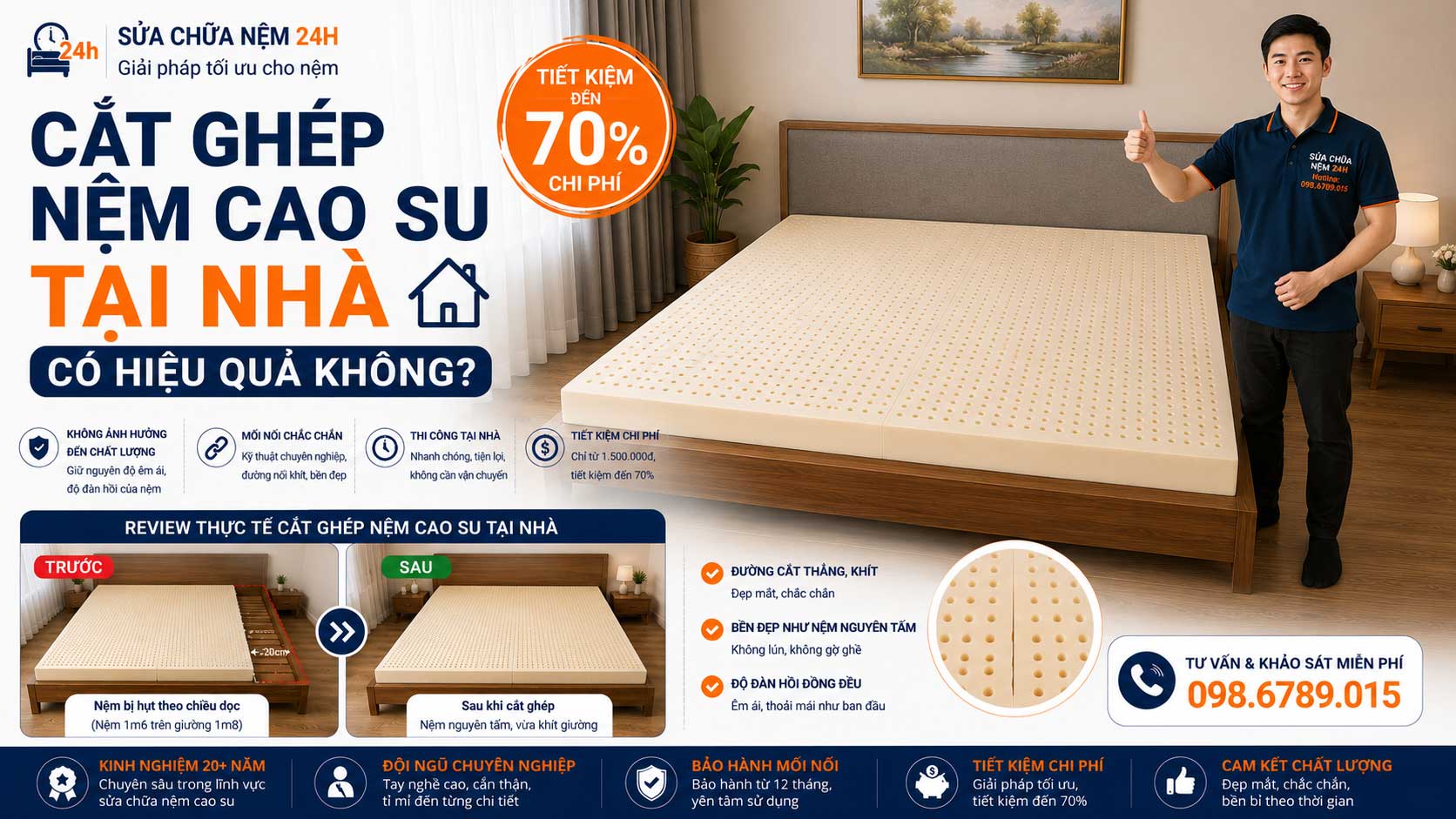 Cắt ghép nệm tại nhà có hiệu quả không