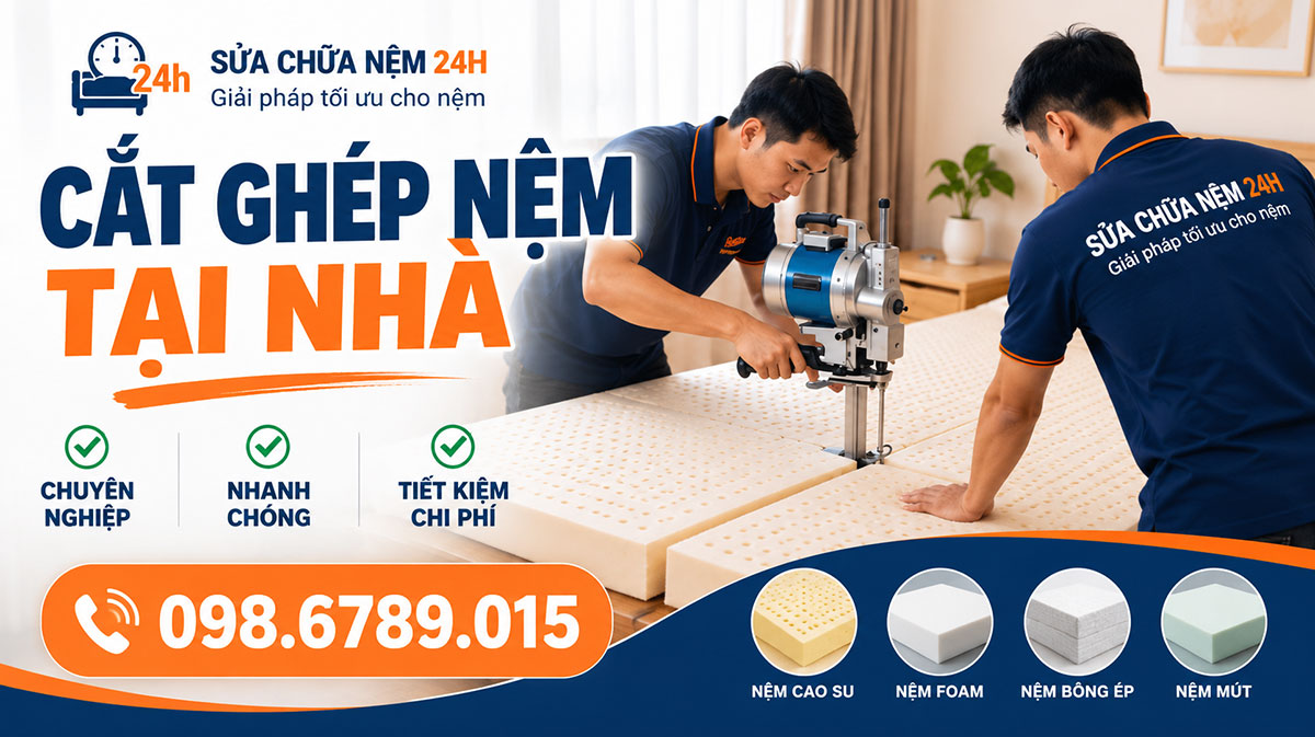 Cắt ghép nệm tại nhà