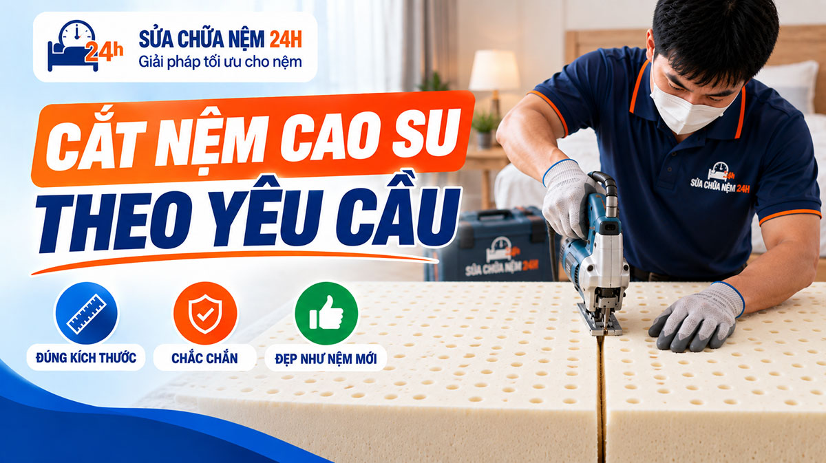 Cắt nệm theo yêu cầu